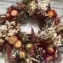Autumnal 'Amber' Dried Flower Wreath, thumbnail 1 of 6