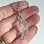 Angel Wing Carved Crystal Pendant Necklace Gift For Her, thumbnail 2 of 7