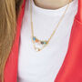 Draped Enamel Name Necklace With Star Detail, thumbnail 6 of 11