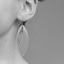 Silver Plated Art Deco Teardrop Earrings, thumbnail 7 of 11