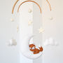 Sleeping Fox With Moon And Stars Baby Mobile, thumbnail 2 of 11