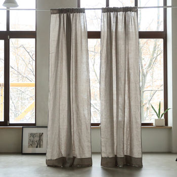 Stone Washed Rod Pocket Linen Curtain Panel, 7 of 11