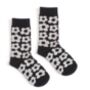 Flower Print Mid Calf Length Socks, thumbnail 4 of 4