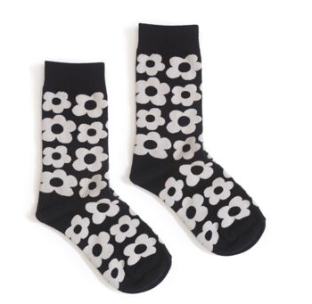 Flower Print Mid Calf Length Socks, 4 of 4