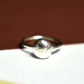 Handmade Silver Pebble Stacking Rings, 6 of 8