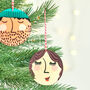 Personalised Portrait Christmas Bauble Decoration, thumbnail 1 of 6