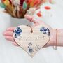 In Loving Memory Forget Me Not Decorative Heart, thumbnail 1 of 2