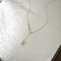 Erica White Ivory Silver Pearl Ball Drop Jewel Gift Necklace, thumbnail 3 of 3
