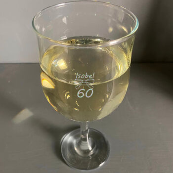 Personalised 60th Birthday Wine Glass Gift, 2 of 7