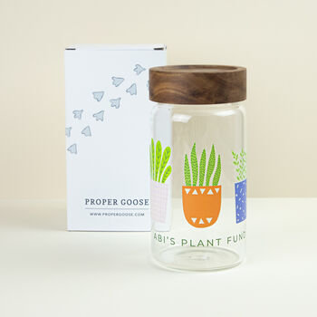 Personalised Plant Fund Glass Storage Jar, 4 of 9