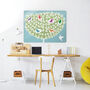 Birds In A Tree Design / Large Magnetic Notice Board, thumbnail 1 of 11