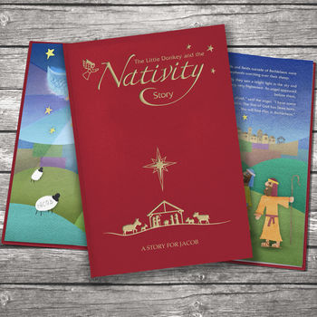 Personalised Embossed Book Of Nativity, 4 of 5