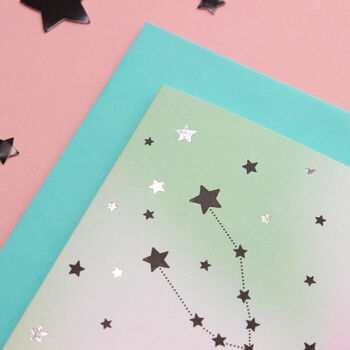 Taurus Star Sign Constellation Birthday Card, 5 of 7