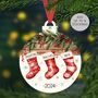 Personalised Christmas Stockings Decoration Up To Six Names, thumbnail 1 of 3