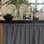 Velcro Sink Skirt, Bespoke Navy Gingham Cabinet Curtain, thumbnail 1 of 4