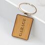 Personalised Bamboo Wooden Rectangle Keyring, thumbnail 2 of 4