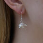 Sterling Silver Stegosaurus Earrings, thumbnail 3 of 6