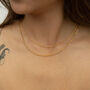 Paperclip Chain Necklace Gold Plated Sterling Silver, thumbnail 4 of 11