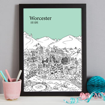 Personalised Worcester Print, 8 of 10