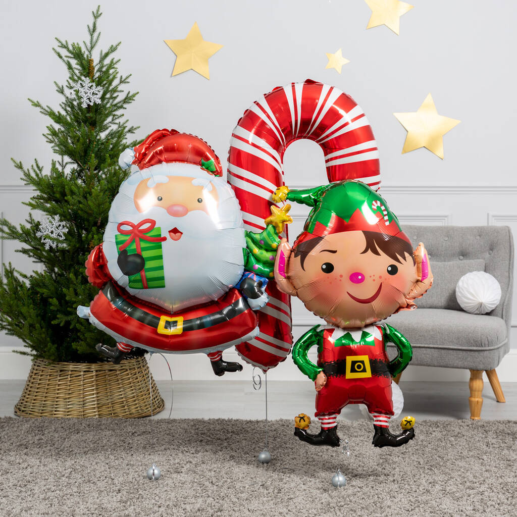Candy Elf Trio Christmas Foil Bunch By Bubblegum Balloons