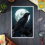 Raven And Moon Giclée Art Print, thumbnail 3 of 6