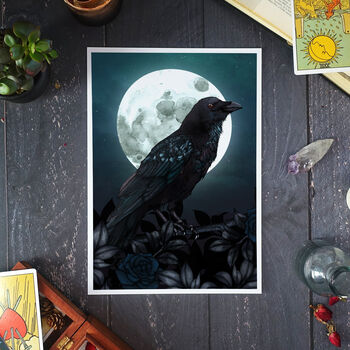 Raven And Moon Giclée Art Print, 3 of 6