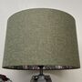 Green Tweed Botanist Lined Drum Lampshade, thumbnail 6 of 10