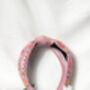 Pink Sprinkle Beaded Twist Knot Headband, thumbnail 7 of 7