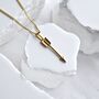 18 K Gold Arrow Necklace Gift Cupid Pendant, thumbnail 2 of 3