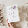 Wedding Thank You Cards Purple And Lilac Florals, thumbnail 2 of 6