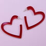 Valentines Heart Hoop Earrings, thumbnail 2 of 12