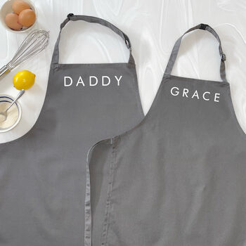 Personalised Dadddy And Me Apron Set, 5 of 9