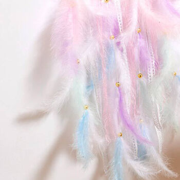 Bunny Rabbit Pastel Dream Catcher Decor For Baby's Room, 3 of 6