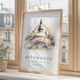 Nepal Travel Print Of Kathmandu, thumbnail 3 of 7