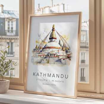 Nepal Travel Print Of Kathmandu, 3 of 7