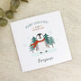 Personalised Green Scarf Penguin Christmas Card, thumbnail 3 of 4