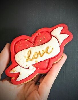 Love Heart And Swallows Tatoo Inspired Biscuit Gift, 7 of 9