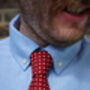 Mens Burgundy And Ivory Polkadot Slim Style Tie, thumbnail 3 of 10