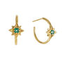 Guiding North Star Gemstone Gold Hoops, thumbnail 4 of 10