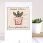 Personalised Pottery 9th Wedding Anniversary Card, thumbnail 1 of 10