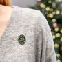 Merry And Bright Traditional Enamel Pin Badge, thumbnail 3 of 11