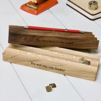 Personalised Wooden Pencil Tray, 4 of 7