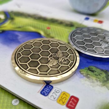 Personalised Golf Ball Marker With 'Bee Kind' Design, 6 of 7