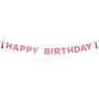 Happy Birthday Gold Or Pink Glitter Garland, thumbnail 1 of 2