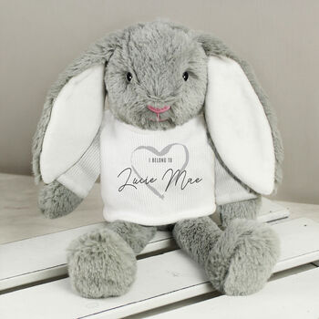 Personalised I Belong To Plush Easter Bunny Soft Toy, 4 of 5