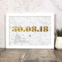 Personalised Map Print With Foil Date, thumbnail 3 of 4