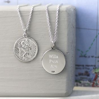 Personalised St Christopher Necklace, 7 of 8