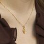 Gold Plated Sterling Silver Fatima Hand Necklace, thumbnail 2 of 6