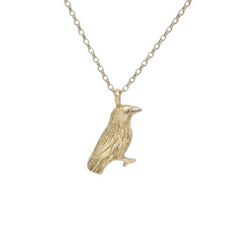 9ct Gold Crow Necklace, 2 of 5