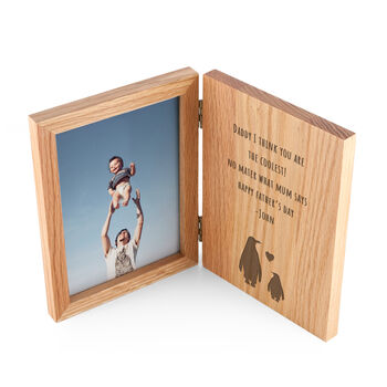 Personalised Father's Day Penguin Book Photo Frame, 4 of 5